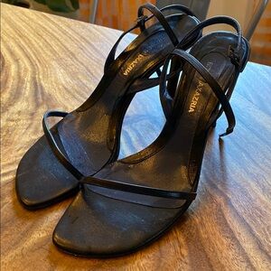 BCBGMAXAZRIA Black Strappy Heels